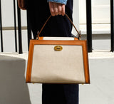 Clara Bag Handbags Cream Canvas 