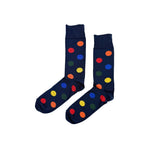 Fine Spotted Socks Textiles Navy 