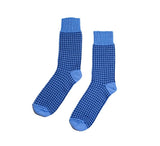Houndstooth Socks Textiles Powder Blue / Blue 