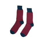 Houndstooth Socks Textiles Teal / Red 