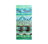 Ikat Sea Wave Shawl Pashmina & Scarves Green 