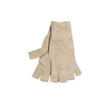 Ladies Fingerless Cashmere Gloves Textiles Beige 