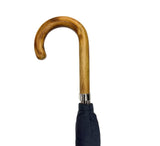 Men's Metal Shaft Automatic Hardwood Handle Umbrella Umbrellas Light Brown 