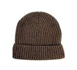 Men's Rib Beanie Hat Textiles Brown 