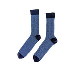 Men's Ribbed Cashmere Socks Textiles Dark Navy 8-10 