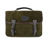 One Pocket Buckle Briefcase Briefcase Loden Piccadilly Suede 