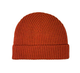 Ribbed Lambswool Hat Textiles Burnt Orange 