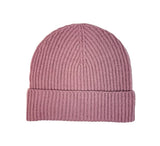 Ribbed Lambswool Hat Textiles Dusty Pink 
