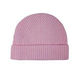 Ribbed Lambswool Hat Textiles Pale Pink 
