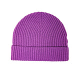 Ribbed Lambswool Hat Textiles Violet 