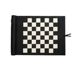 Roll Up 3 in 1 Board Game Chess, Backgammon & Draughts Set Games Black / White / Red 