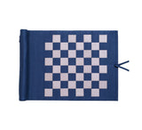 Roll Up 3 in 1 Board Game Chess, Backgammon & Draughts Set Games Navy / Taupe / Orange 