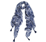 Swatches In Blue Shawl Pashmina & Scarves 