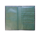Classic Tall Wallet Wallets Dark Green Calf/Lambskin 