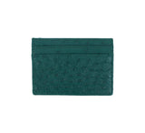 Ostrich Flat Card Case Credit Card Case Dark Green 