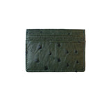 Ostrich Flat Card Case Credit Card Case Loden 
