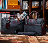Regents Waxed Canvas Briefcase - Pickett London