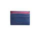 RFID Contrast Flat Card Case Credit Card Case Navy / Burgundy 