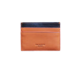 RFID Contrast Flat Card Case Credit Card Case Orange / Dark Brown 
