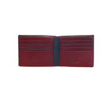 RFID Contrast Tip Short Wallet Wallets Burgundy / Navy 